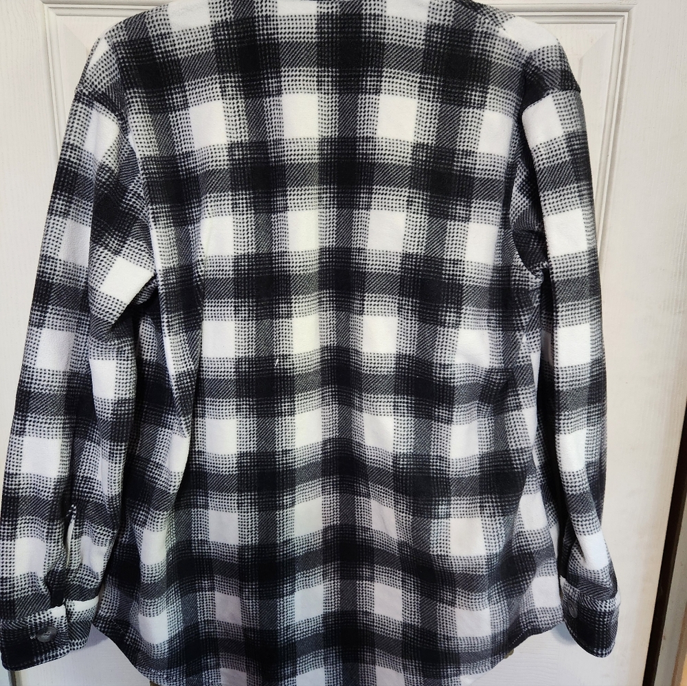 Womens Eddie Bauer Black and White Plaid Button-Up Shirt - Picture 9 of 9
